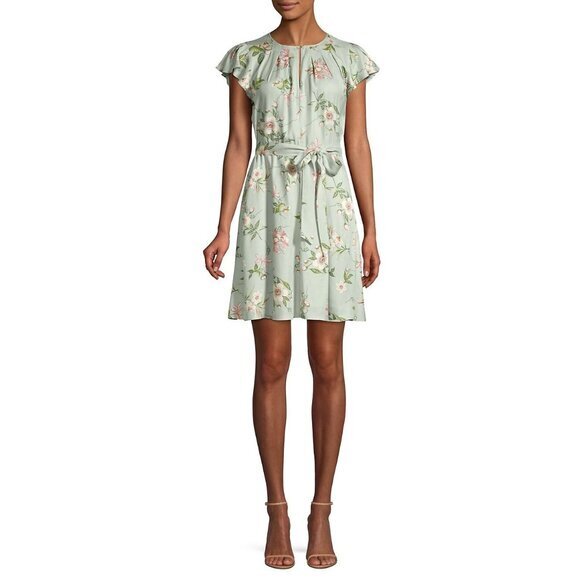Rebecca Taylor Flutter Sleeve Floral Dress - sz 2 - Picture 1 of 11